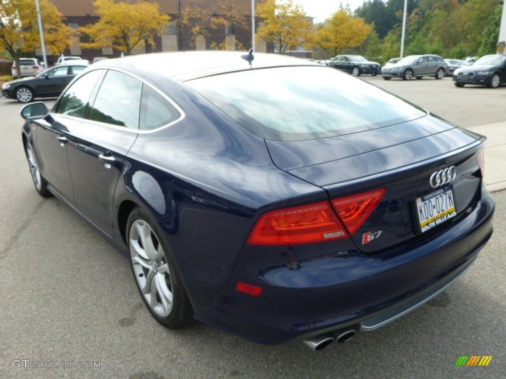 2013 S7 4.0 TFSI quattro - Moonlight Blue Metallic / Black Valcona leather with diamond stitching photo #3