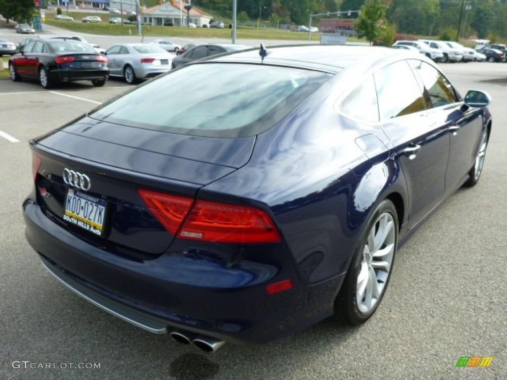 2013 S7 4.0 TFSI quattro - Moonlight Blue Metallic / Black Valcona leather with diamond stitching photo #5