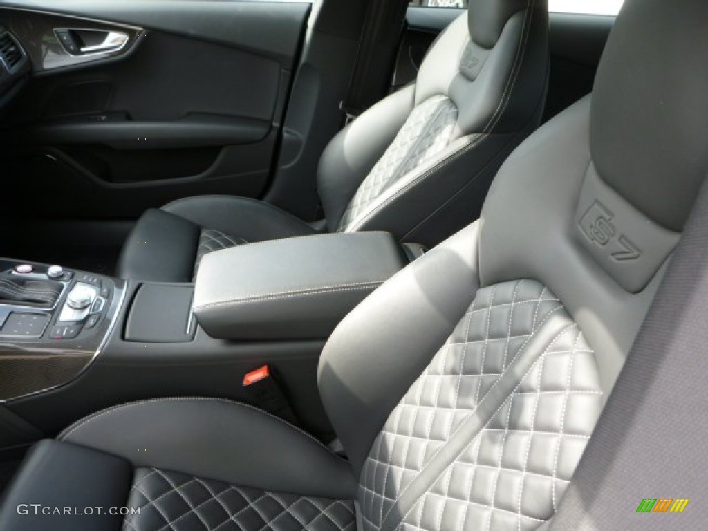 2013 S7 4.0 TFSI quattro - Moonlight Blue Metallic / Black Valcona leather with diamond stitching photo #10