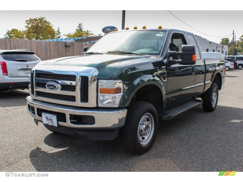 2010 F250 Super Duty XL SuperCab 4x4 - Forest Green Metallic / Medium Stone photo #1