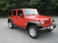 Flame Red 2011 Jeep Wrangler Unlimited Sport 4x4
