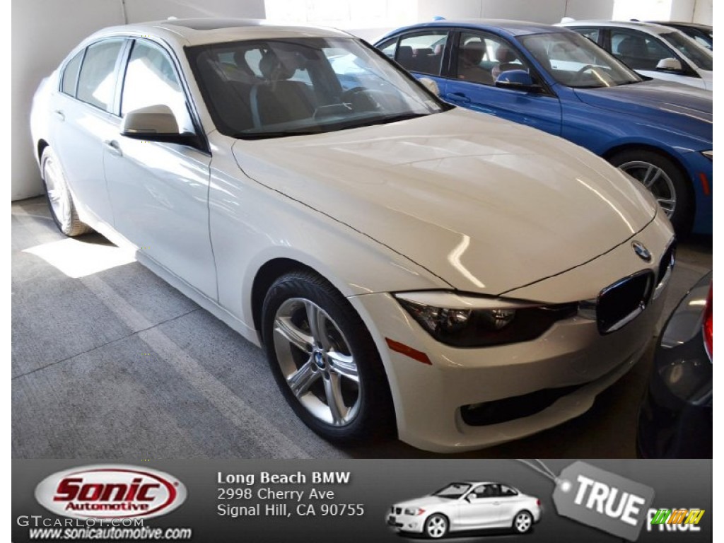 2014 3 Series 320i Sedan - Alpine White / Black photo #1