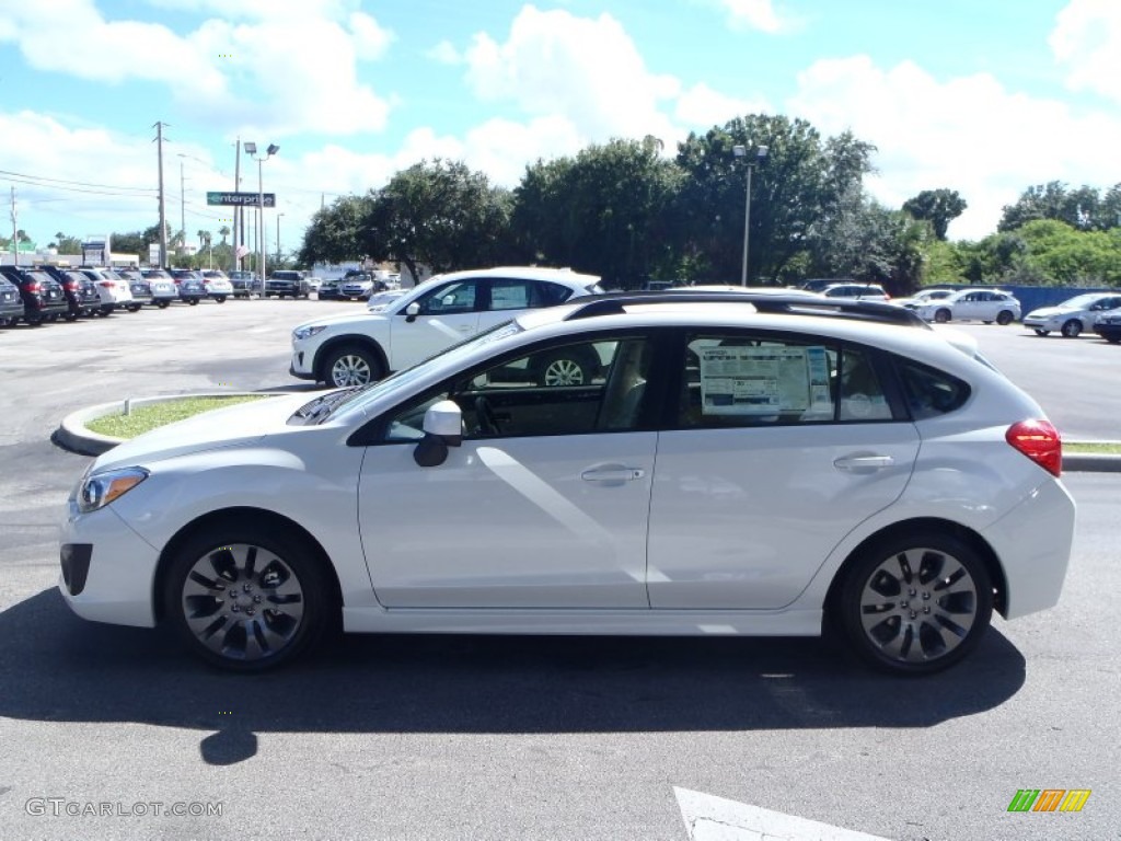 2013 Impreza 2.0i Sport Premium 5 Door - Satin White Pearl / Ivory photo #3