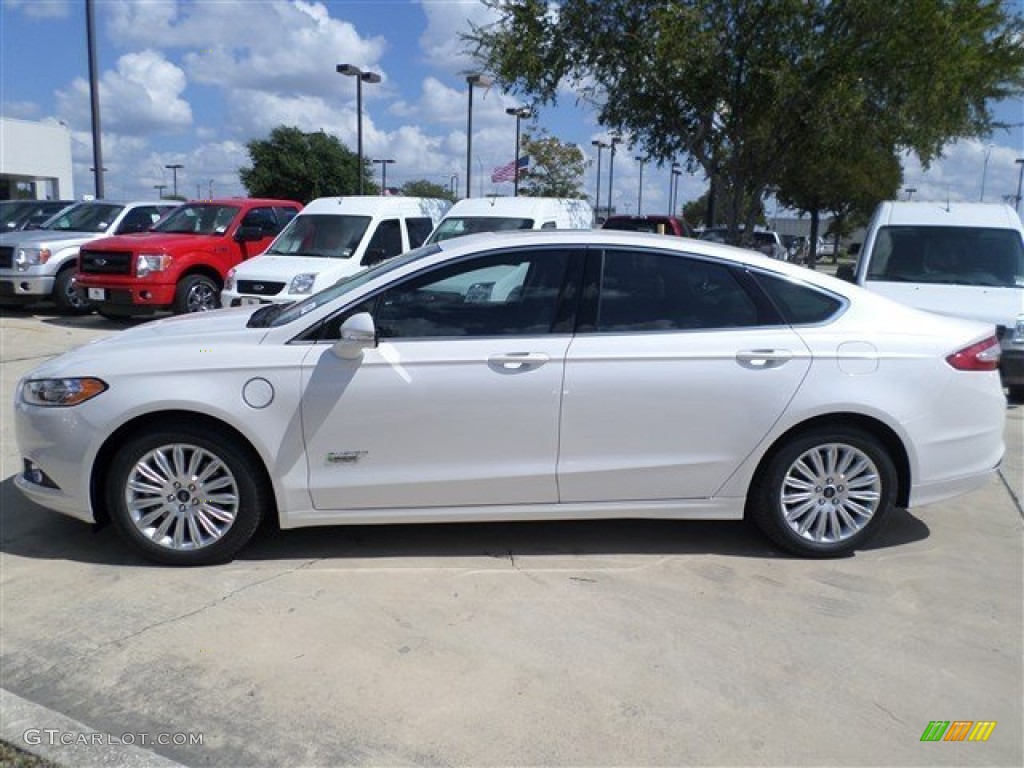 White Platinum 2014 Ford Fusion Energi SE Exterior Photo #86405543