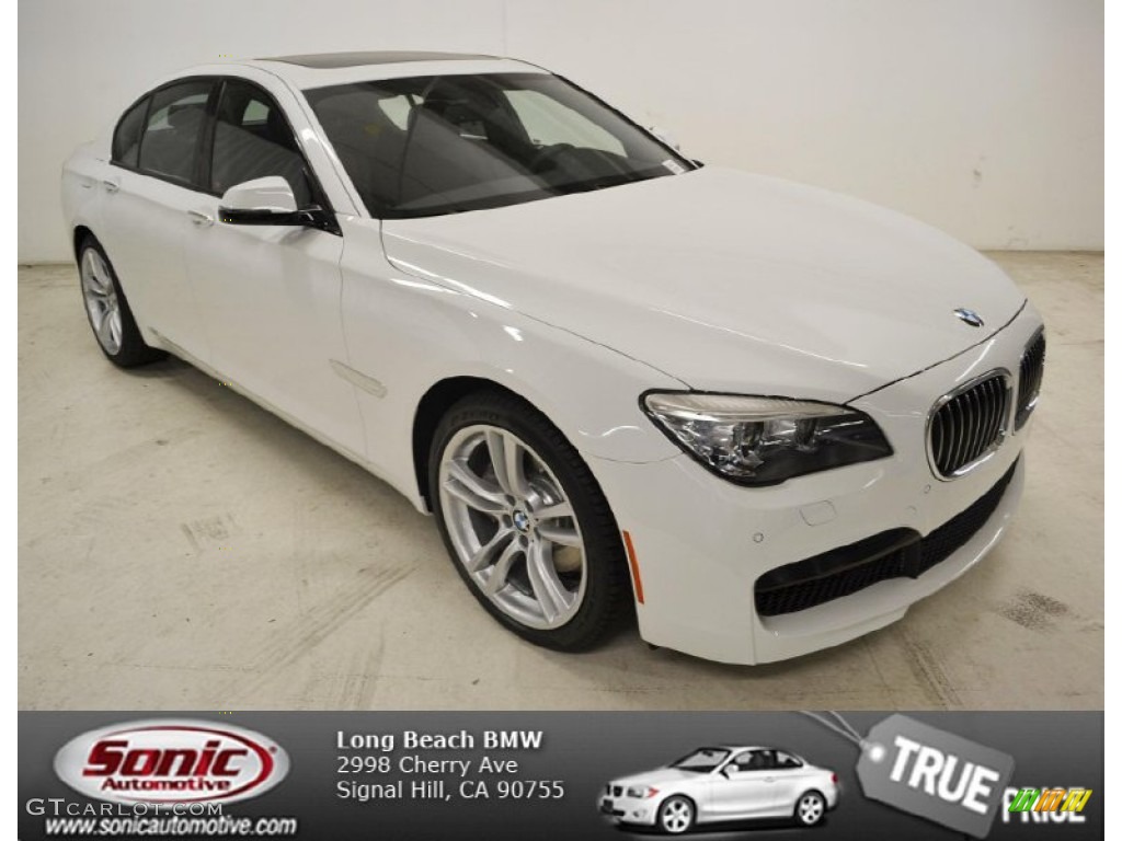 2014 7 Series 740i Sedan - Alpine White / Black photo #1