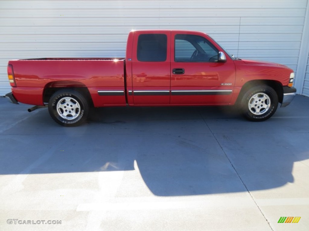 1999 Silverado 1500 LS Extended Cab - Victory Red / Graphite photo #3