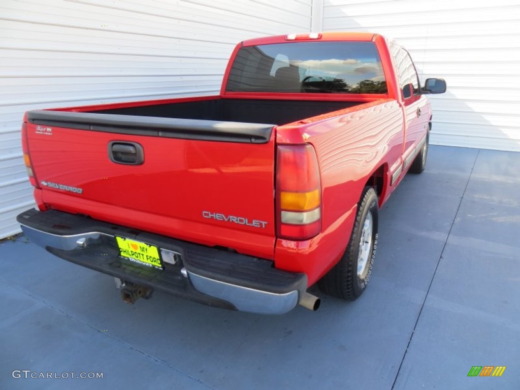 1999 Silverado 1500 LS Extended Cab - Victory Red / Graphite photo #4