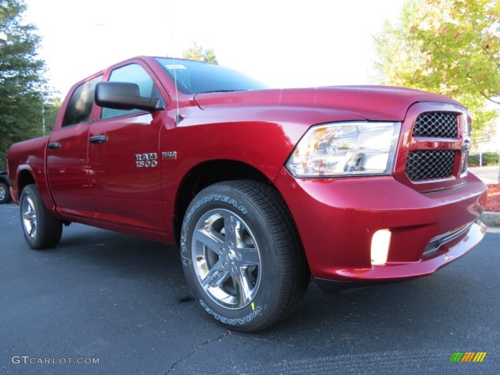 2014 1500 Express Crew Cab - Deep Cherry Red Crystal Pearl / Black/Diesel Gray photo #4