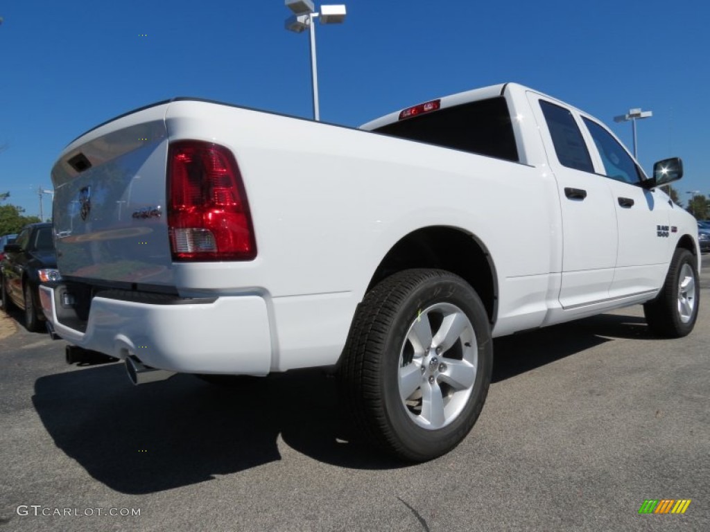 2014 1500 Express Quad Cab 4x4 - Bright White / Black/Diesel Gray photo #3