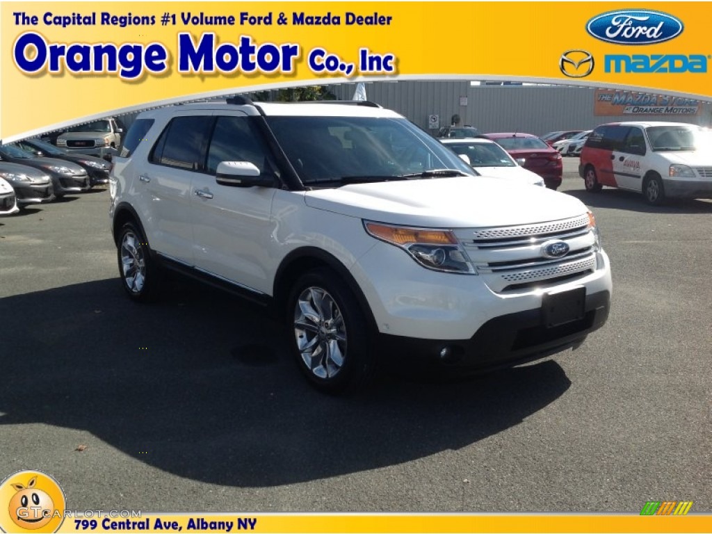 2012 Explorer Limited 4WD - White Platinum Tri-Coat / Charcoal Black photo #1