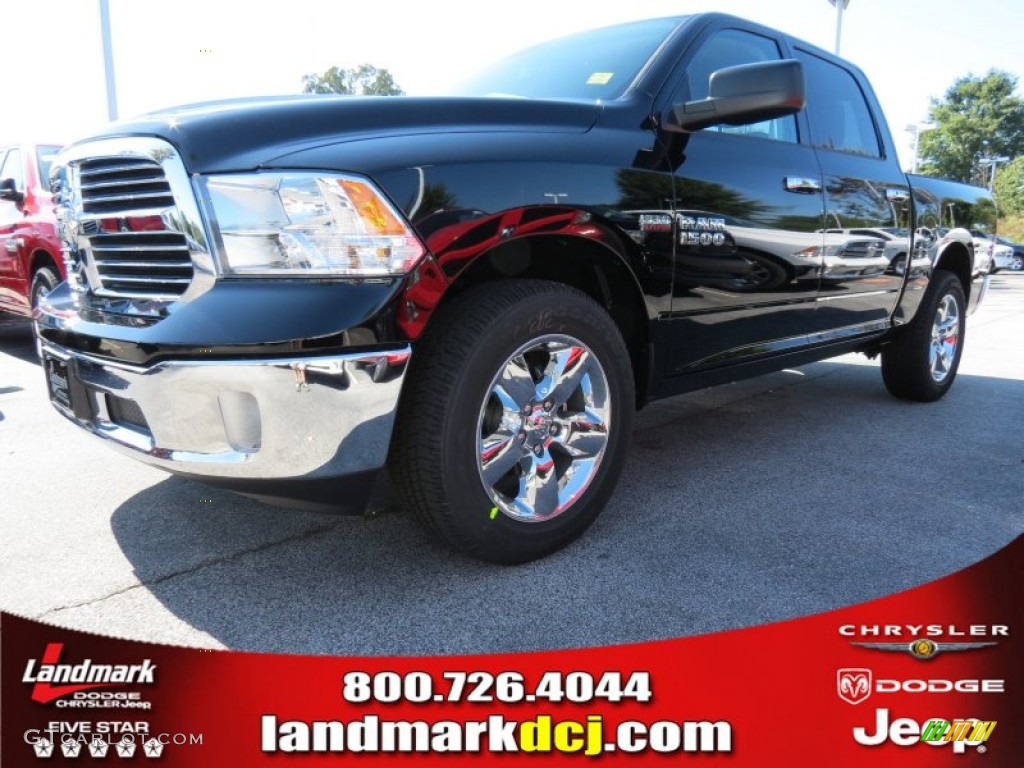 2014 1500 Big Horn Crew Cab - Black / Canyon Brown/Light Frost Beige photo #1