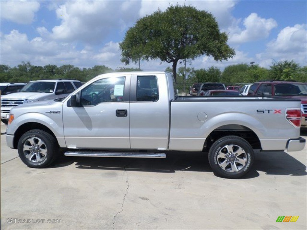 2013 F150 STX SuperCab - Ingot Silver Metallic / Steel Gray photo #2