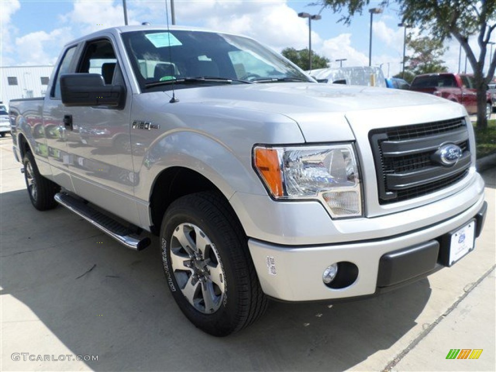 2013 F150 STX SuperCab - Ingot Silver Metallic / Steel Gray photo #7