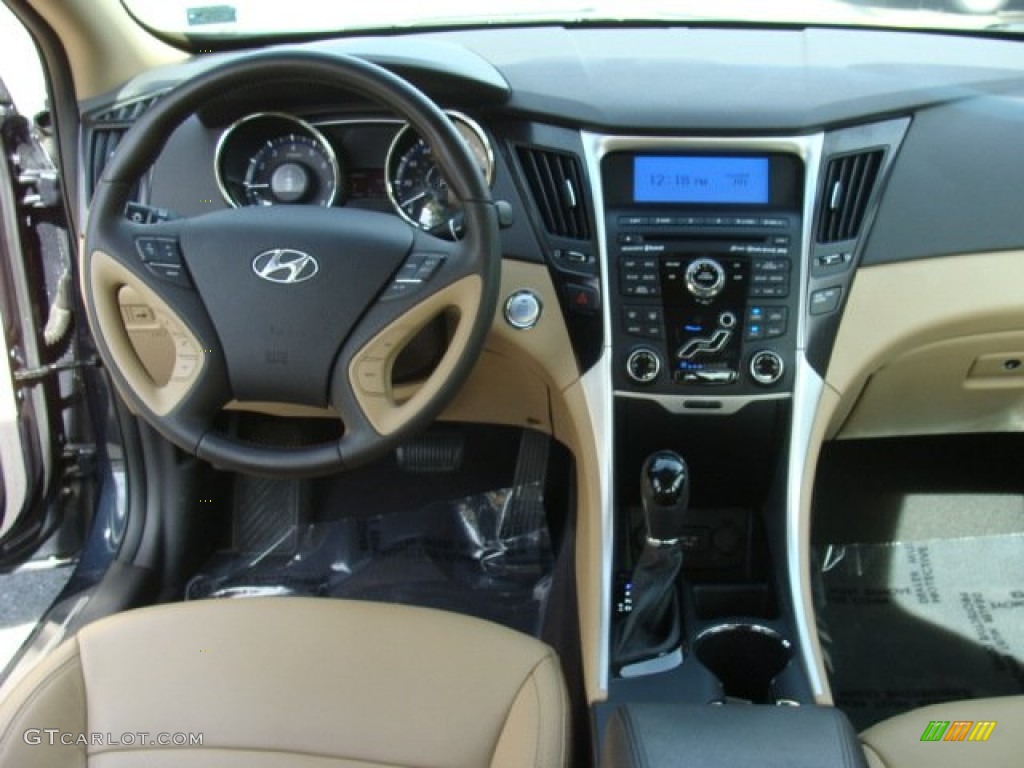 2011 Sonata Limited - Indigo Blue Pearl / Camel photo #12