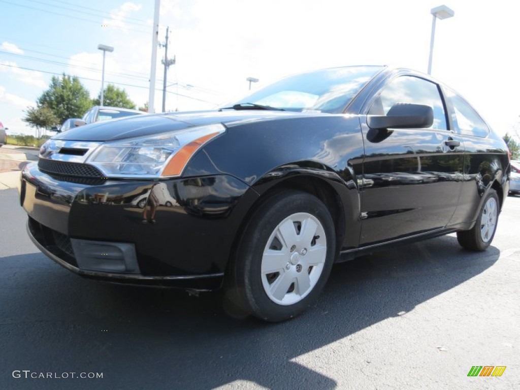 2008 Focus S Coupe - Black / Medium Stone photo #1