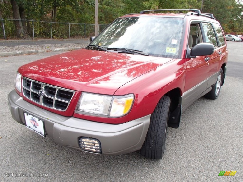 1999 Forester S - Canyon Red Pearl / Beige photo #1