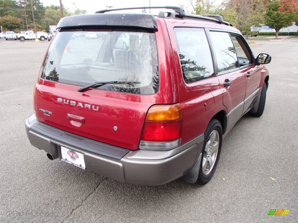 1999 Forester S - Canyon Red Pearl / Beige photo #7