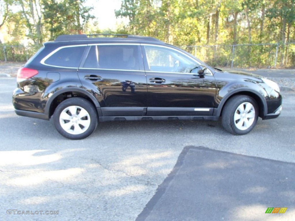 2011 Outback 2.5i Premium Wagon - Crystal Black Silica / Warm Ivory photo #4