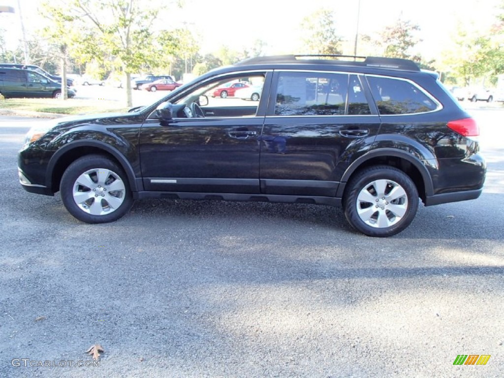 2011 Outback 2.5i Premium Wagon - Crystal Black Silica / Warm Ivory photo #6