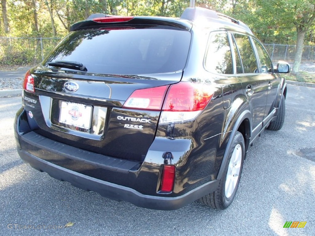 2011 Outback 2.5i Premium Wagon - Crystal Black Silica / Warm Ivory photo #7