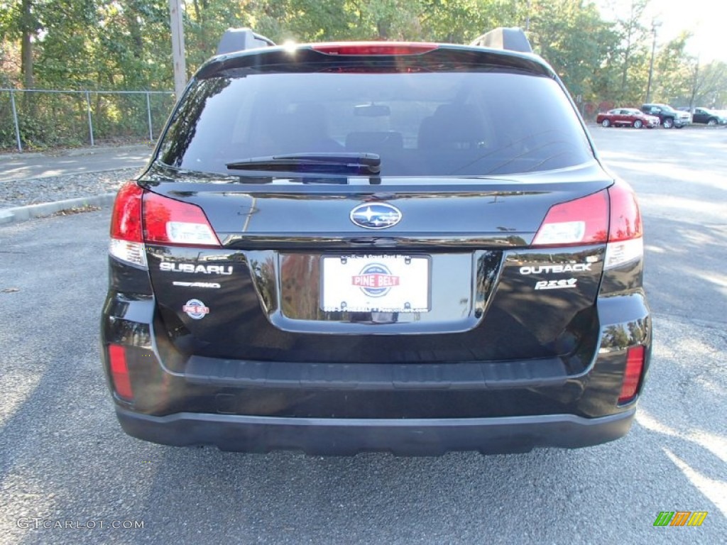 2011 Outback 2.5i Premium Wagon - Crystal Black Silica / Warm Ivory photo #8