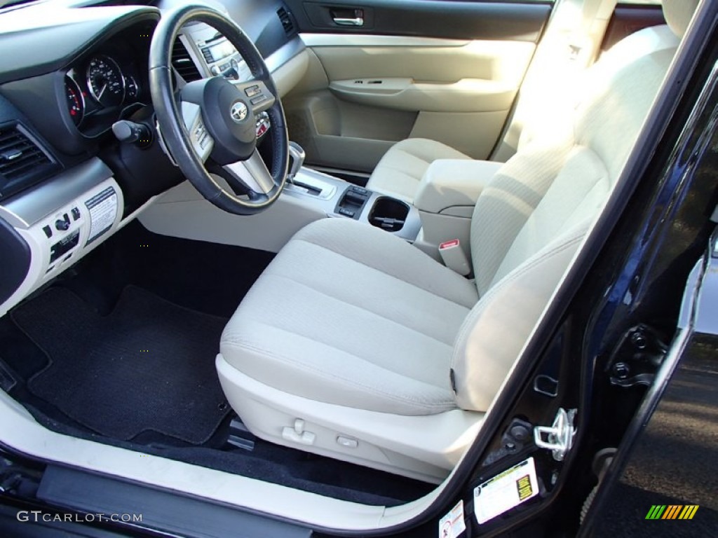 2011 Outback 2.5i Premium Wagon - Crystal Black Silica / Warm Ivory photo #10
