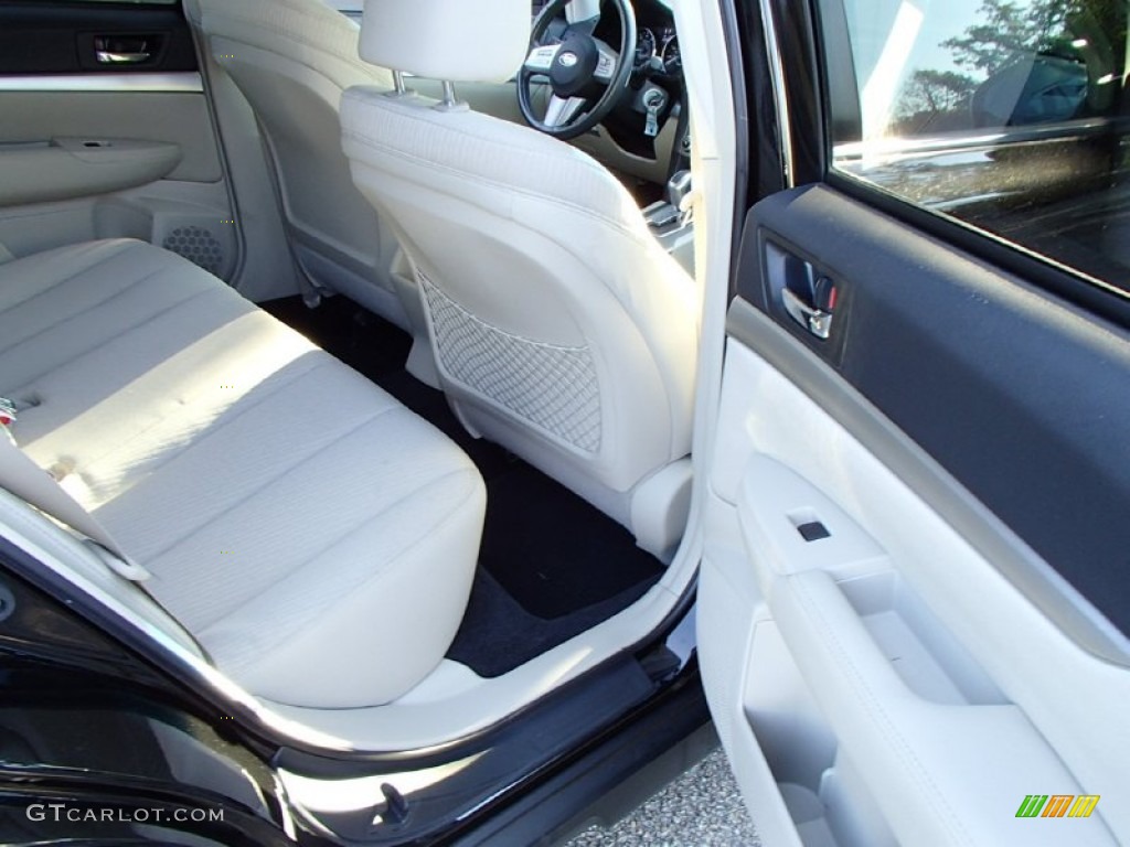 2011 Outback 2.5i Premium Wagon - Crystal Black Silica / Warm Ivory photo #13