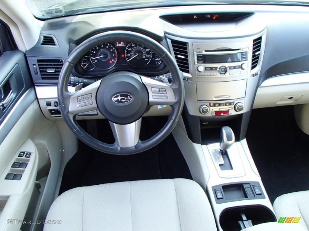 2011 Outback 2.5i Premium Wagon - Crystal Black Silica / Warm Ivory photo #15