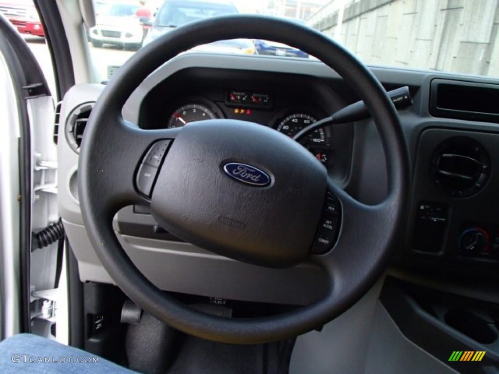 2014 Ford E-Series Van E150 Cargo Van Medium Flint Steering Wheel Photo #86417177