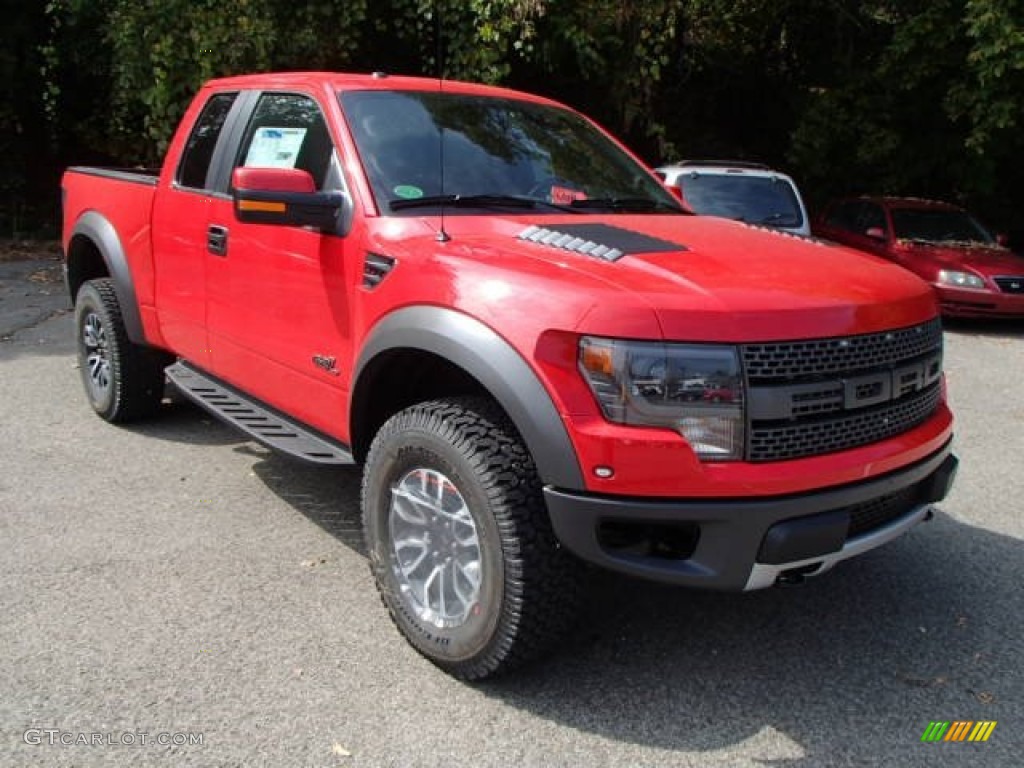 Race Red 2013 Ford F150 SVT Raptor SuperCab 4x4 Exterior Photo #86417741