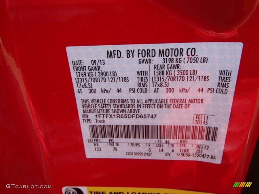 Race Red F150 >> 2013 Ford F150 SVT Raptor SuperCab 4x4 Color Code Photos ... Race Red F150 >> 2013 Ford F150 SVT Raptor SuperCab 4x4 Color Code Photos ...