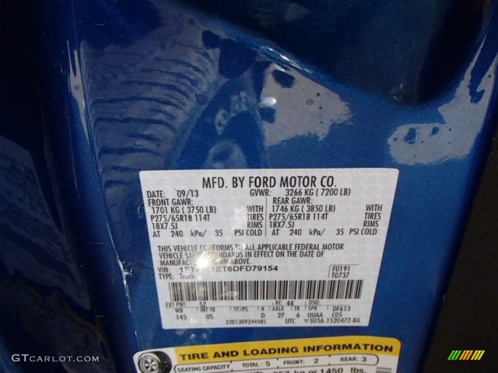2013 F150 XLT SuperCrew 4x4 - Blue Flame Metallic / Steel Gray photo #20