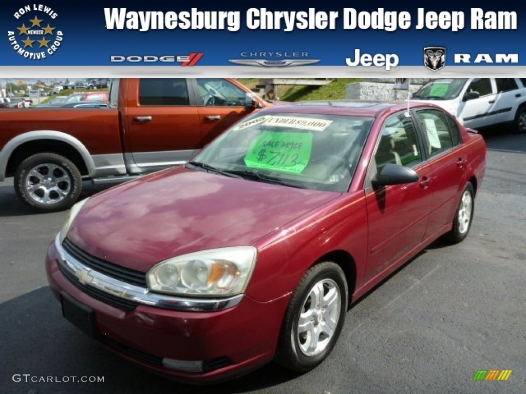 2004 Malibu LT V6 Sedan - Sport Red Metallic / Neutral photo #1