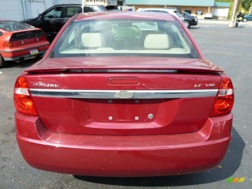 2004 Malibu LT V6 Sedan - Sport Red Metallic / Neutral photo #4