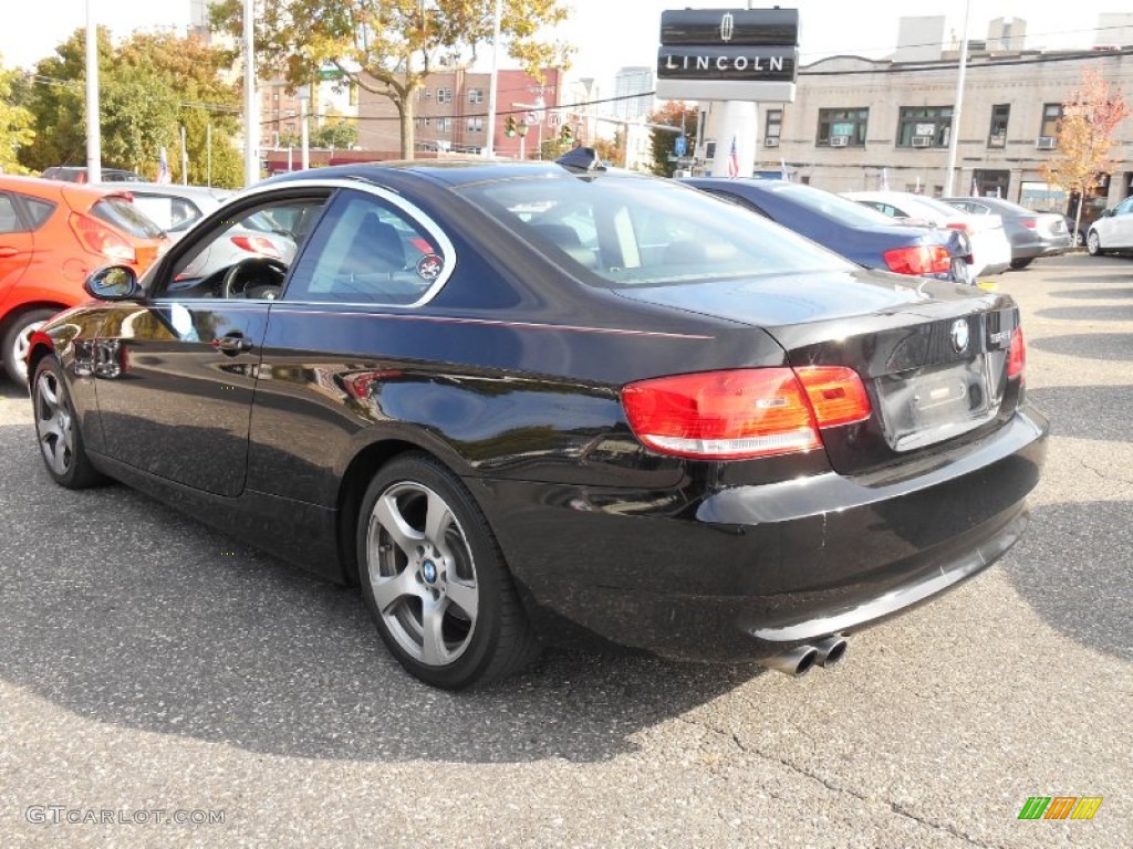 2009 3 Series 328xi Coupe - Black Sapphire Metallic / Black photo #6