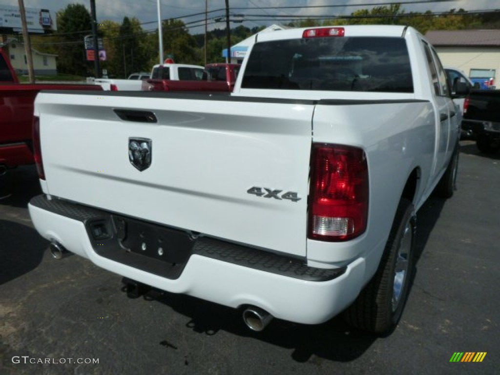 2014 1500 Express Quad Cab 4x4 - Bright White / Black/Diesel Gray photo #6