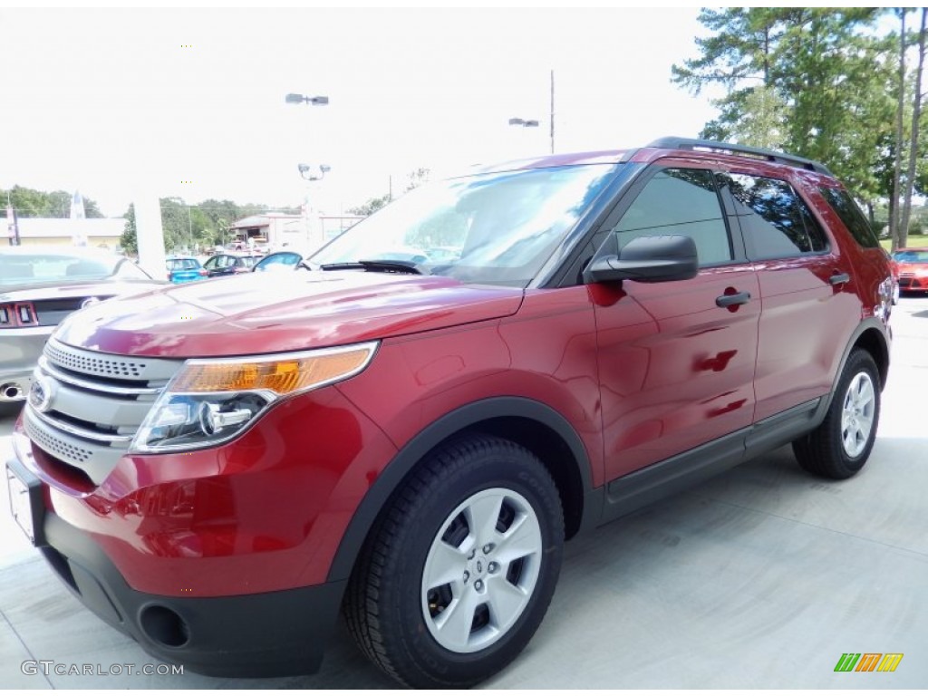 2014 Explorer FWD - Ruby Red / Medium Light Stone photo #1
