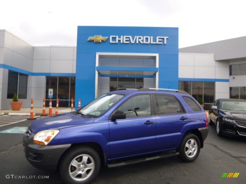 2008 Sportage LX - Smart Blue Metallic / Black photo #1