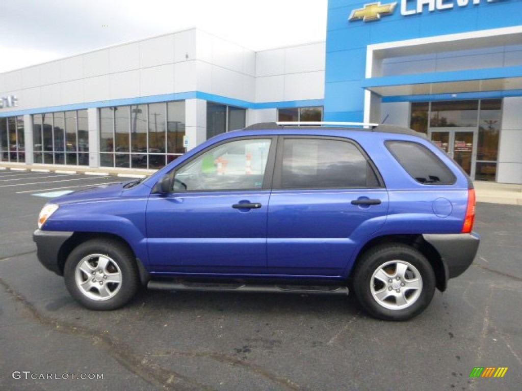 2008 Sportage LX - Smart Blue Metallic / Black photo #2
