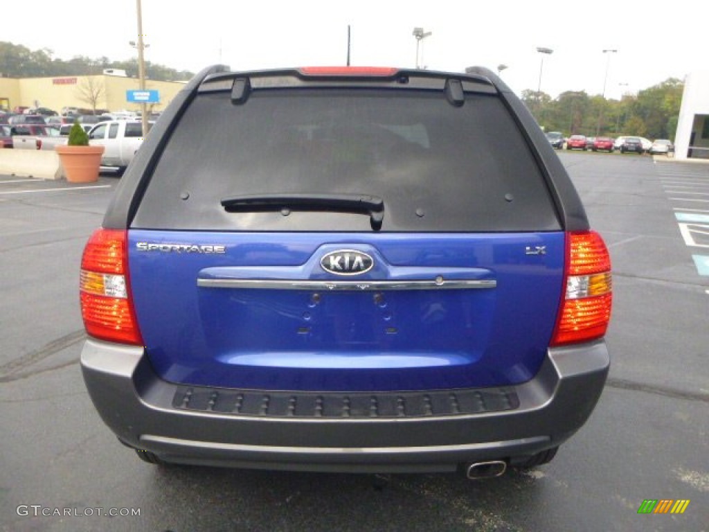 2008 Sportage LX - Smart Blue Metallic / Black photo #4