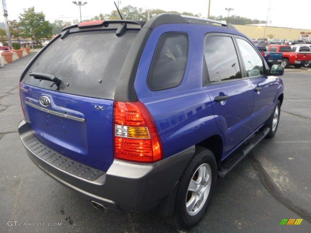 2008 Sportage LX - Smart Blue Metallic / Black photo #5