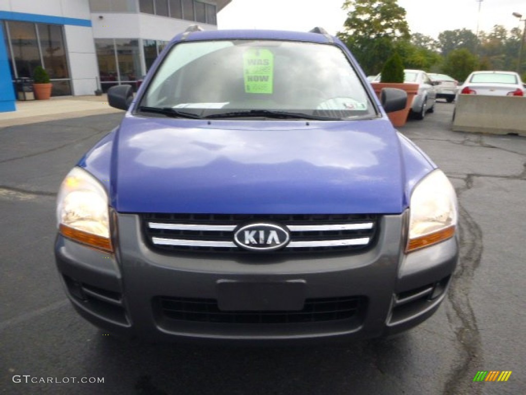 2008 Sportage LX - Smart Blue Metallic / Black photo #8