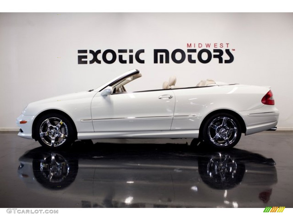 2007 CLK 550 Cabriolet - Arctic White / Stone photo #1