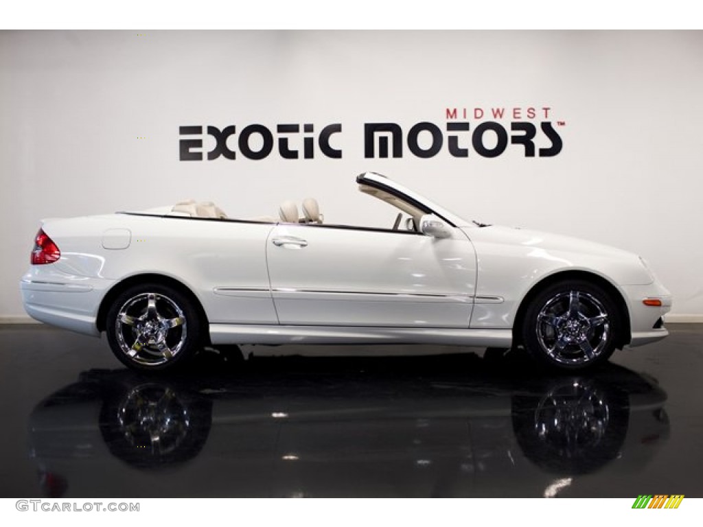 2007 CLK 550 Cabriolet - Arctic White / Stone photo #2