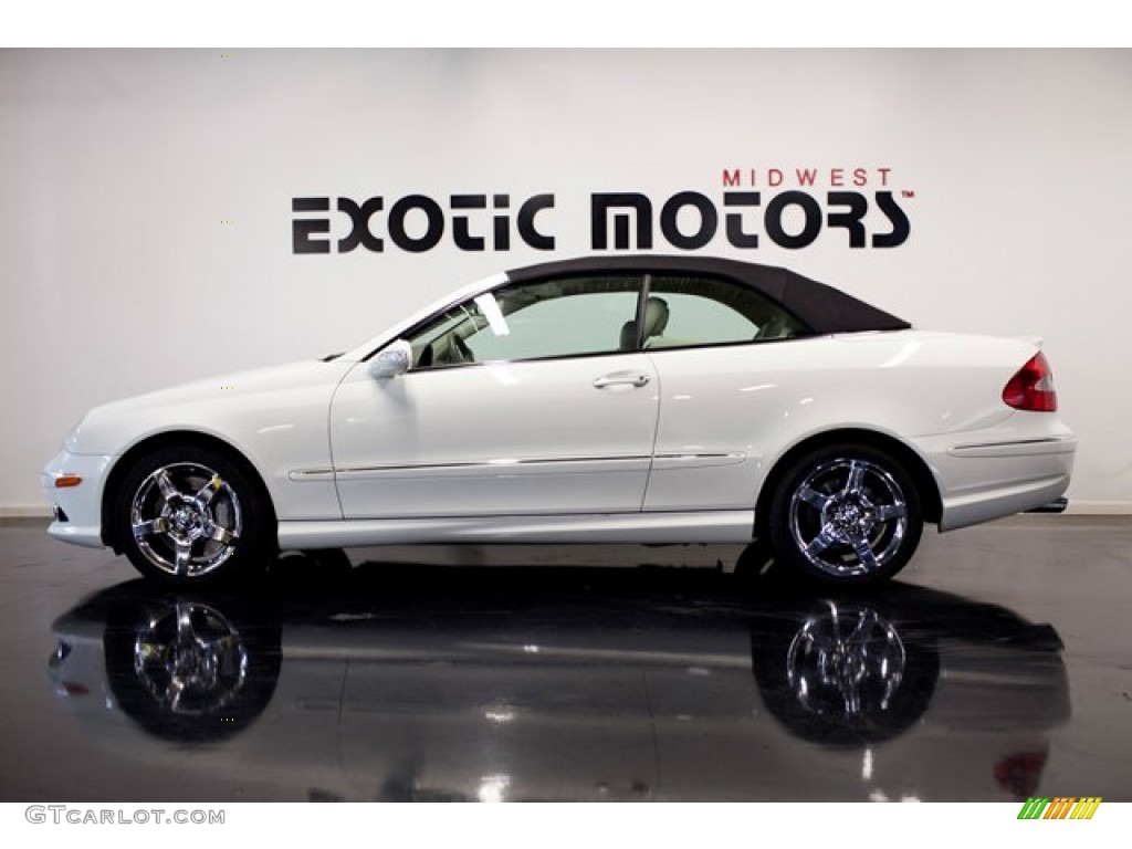 2007 CLK 550 Cabriolet - Arctic White / Stone photo #3