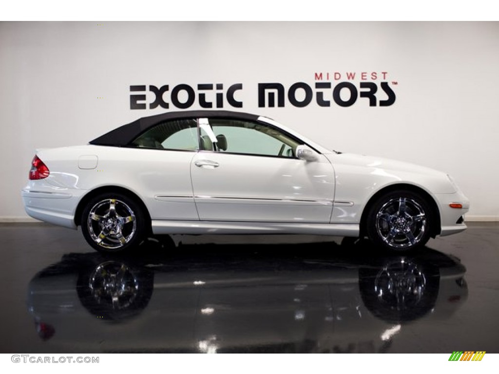 2007 CLK 550 Cabriolet - Arctic White / Stone photo #4