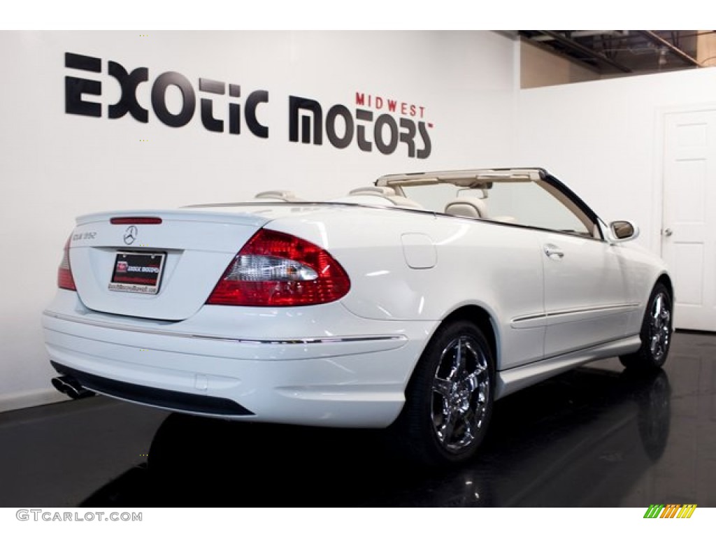 2007 CLK 550 Cabriolet - Arctic White / Stone photo #6