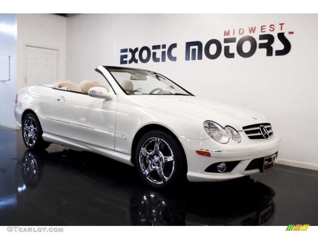 2007 CLK 550 Cabriolet - Arctic White / Stone photo #7