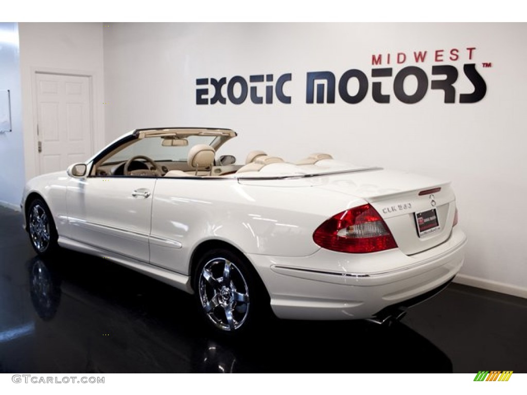 2007 CLK 550 Cabriolet - Arctic White / Stone photo #9
