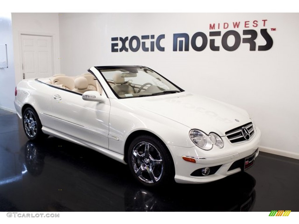 2007 CLK 550 Cabriolet - Arctic White / Stone photo #11